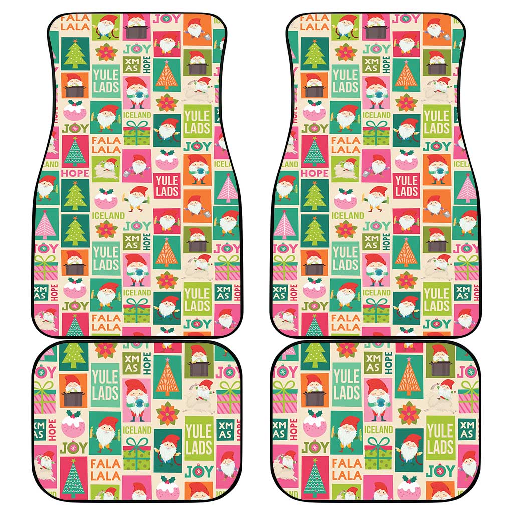 Cute Yule Lads Christmas Car Mats Icelandic Jolasveinar Hippie Style LT9 - Wonder Print Shop