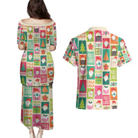 Cute Yule Lads Christmas Couples Matching Puletasi and Hawaiian Shirt Icelandic Jolasveinar Hippie Style LT9 - Wonder Print Shop