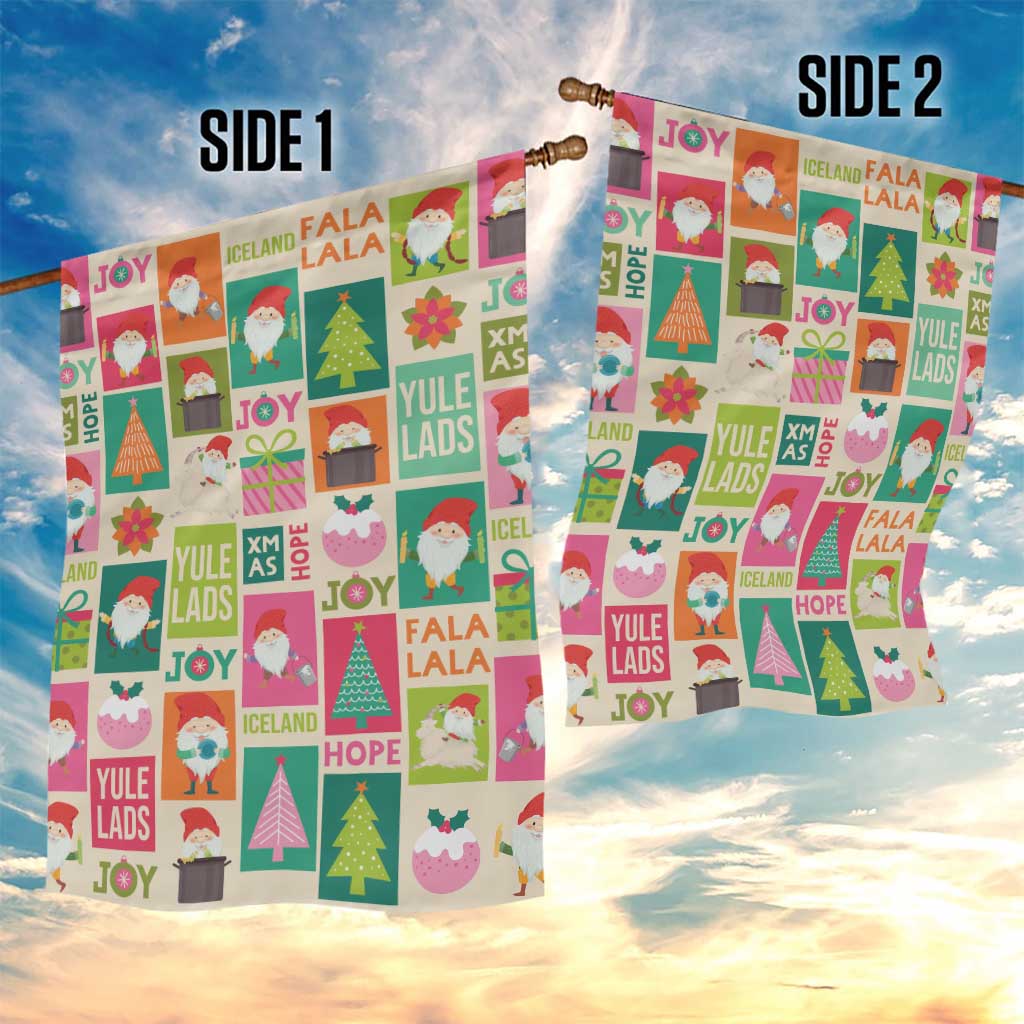 Cute Yule Lads Christmas Garden Flag Icelandic Jolasveinar Hippie Style - Wonder Print Shop