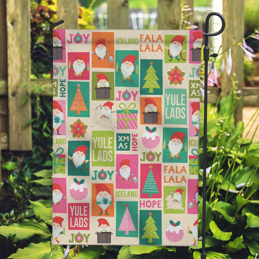 Cute Yule Lads Christmas Garden Flag Icelandic Jolasveinar Hippie Style - Wonder Print Shop