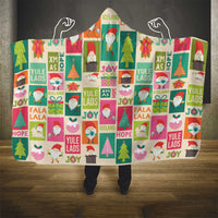 Cute Yule Lads Christmas Hooded Blanket Icelandic Jolasveinar Hippie Style