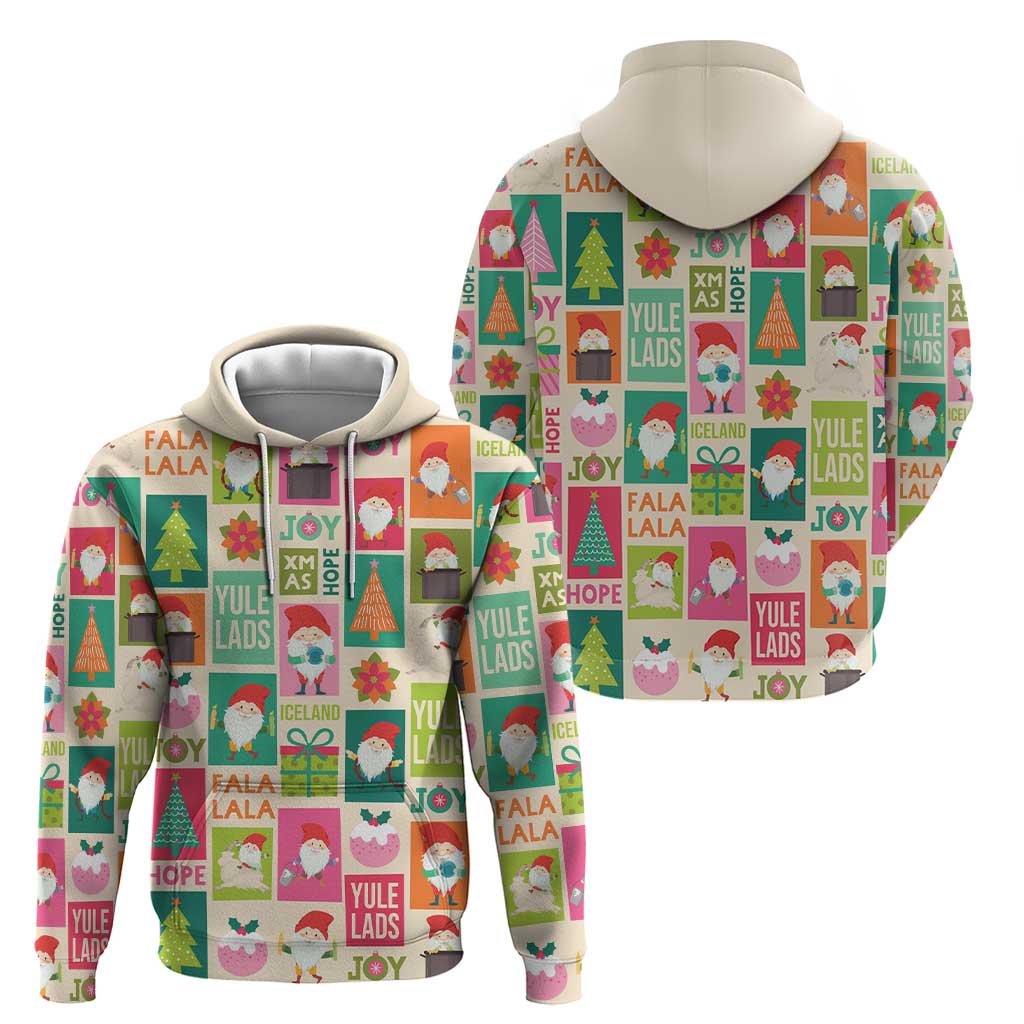 Cute Yule Lads Christmas Hoodie Icelandic Jolasveinar Hippie Style - Wonder Print Shop