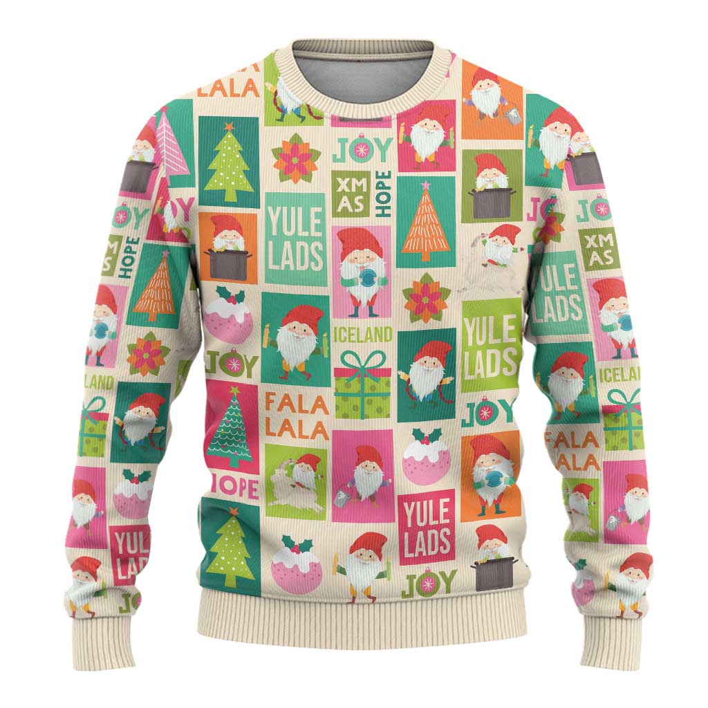 Cute Yule Lads Christmas Ugly Christmas Sweater Icelandic Jolasveinar Hippie Style - Wonder Print Shop