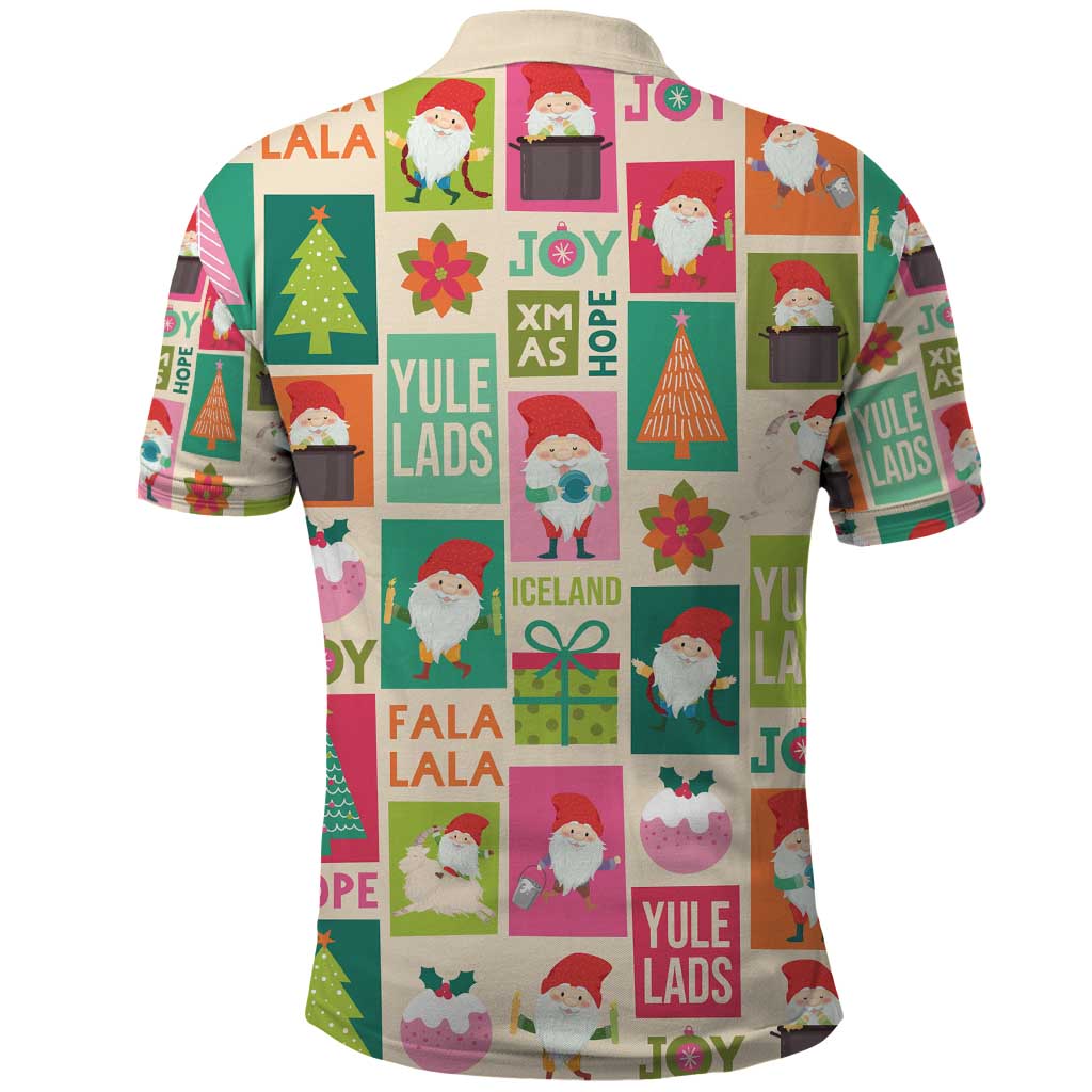 Cute Yule Lads Christmas Polo Shirt Icelandic Jolasveinar Hippie Style - Wonder Print Shop