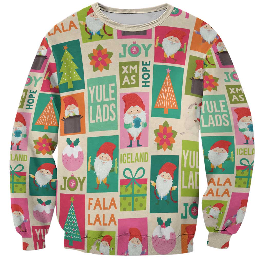 Cute Yule Lads Christmas Sweatshirt Icelandic Jolasveinar Hippie Style - Wonder Print Shop