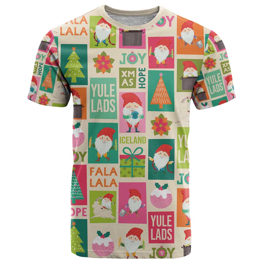 Cute Yule Lads Christmas T Shirt Icelandic Jolasveinar Hippie Style - Wonder Print Shop