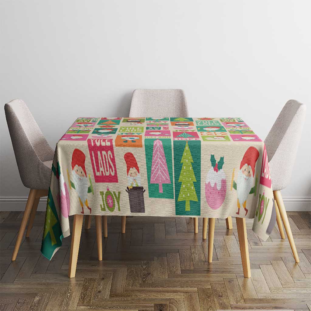 Cute Yule Lads Christmas Tablecloth Icelandic Jolasveinar Hippie Style - Wonder Print Shop