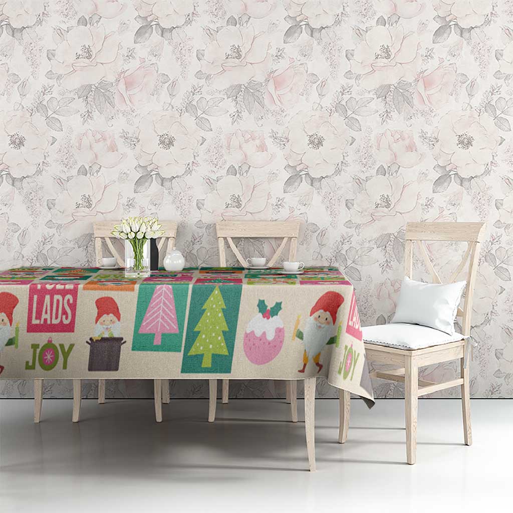 Cute Yule Lads Christmas Tablecloth Icelandic Jolasveinar Hippie Style - Wonder Print Shop