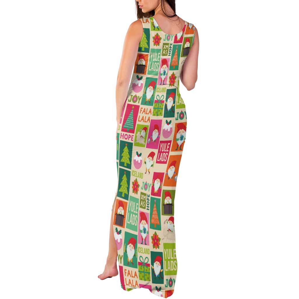 Cute Yule Lads Christmas Tank Maxi Dress Icelandic Jolasveinar Hippie Style - Wonder Print Shop