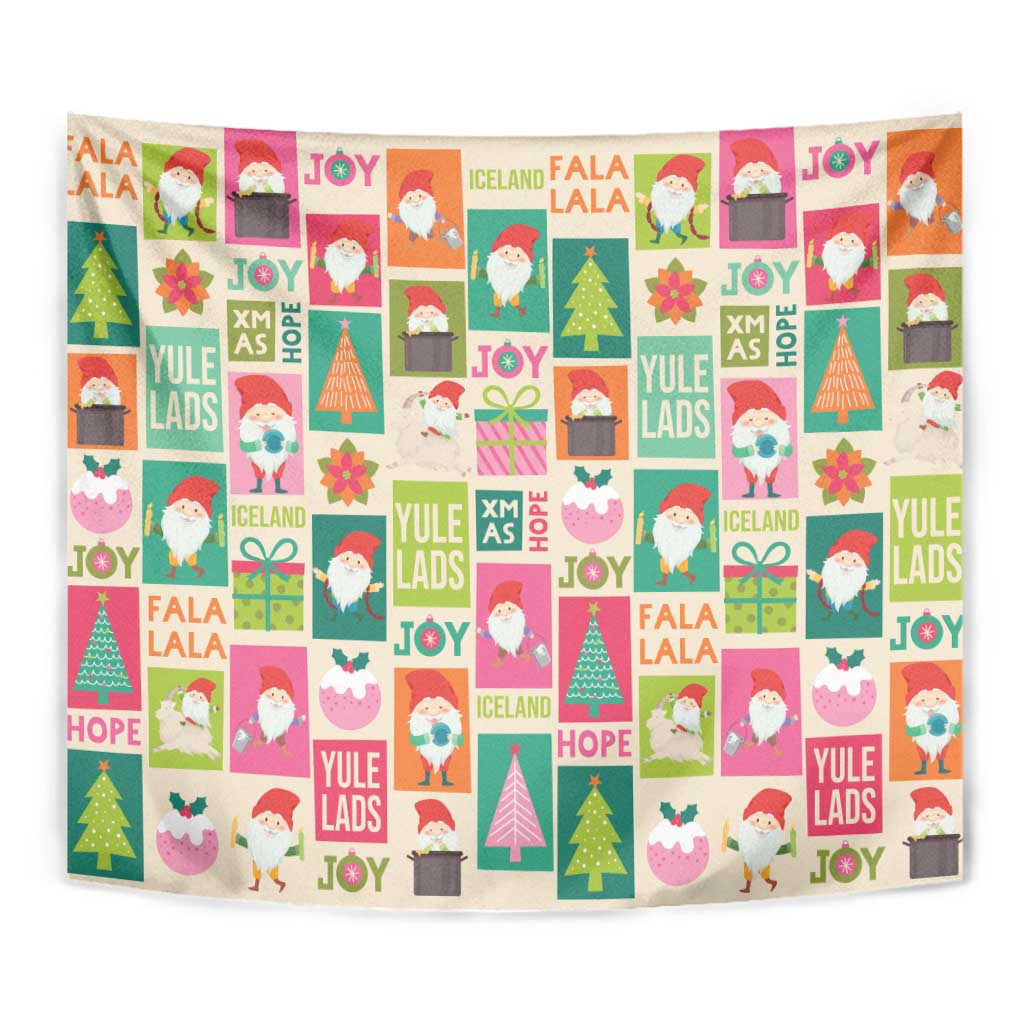 Cute Yule Lads Christmas Tapestry Icelandic Jolasveinar Hippie Style - Wonder Print Shop