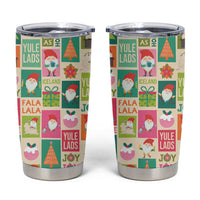 Cute Yule Lads Christmas Tumbler Cup Icelandic Jolasveinar Hippie Style - Wonder Print Shop