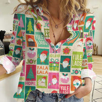 Cute Yule Lads Christmas Women Casual Shirt Icelandic Jolasveinar Hippie Style - Wonder Print Shop