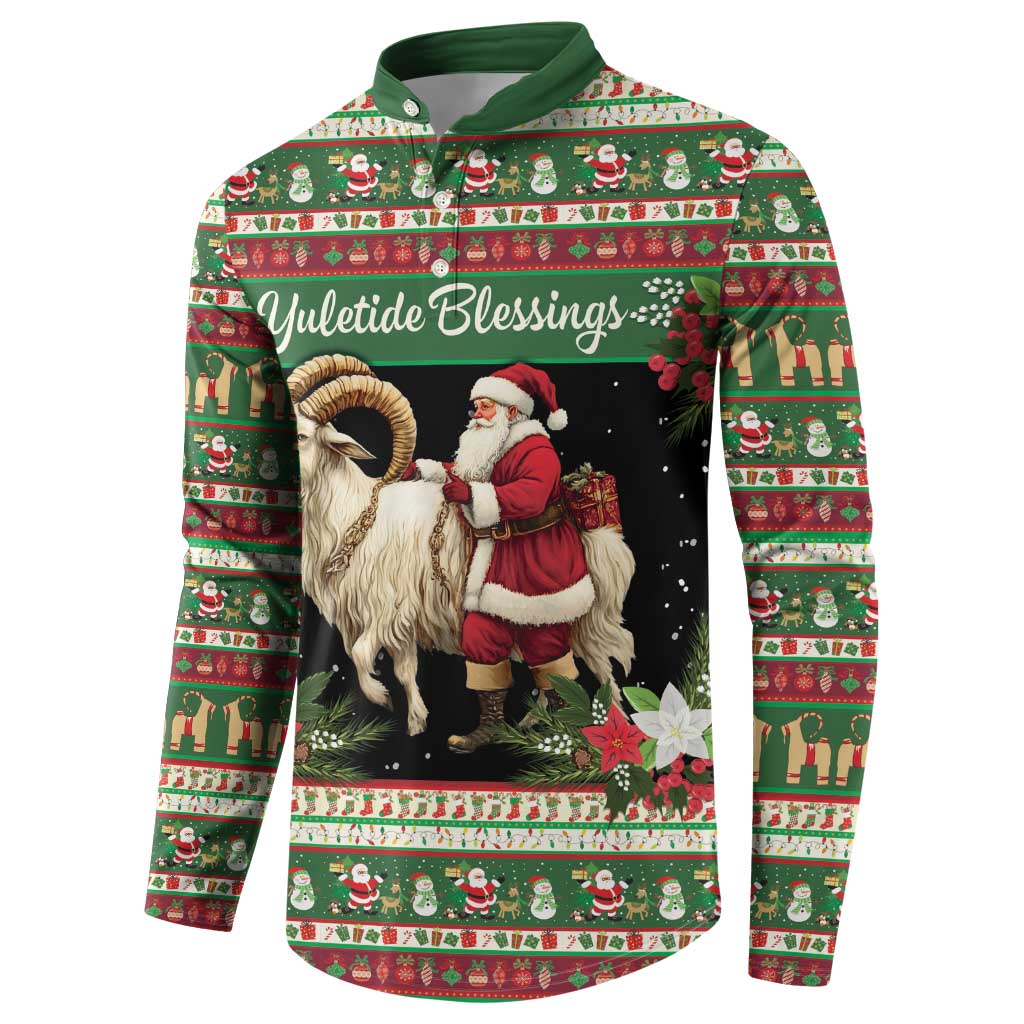 Yule Goat Personalized Button Sweatshirt Scandanavian Mythology LT9 - Wonder Print Shop