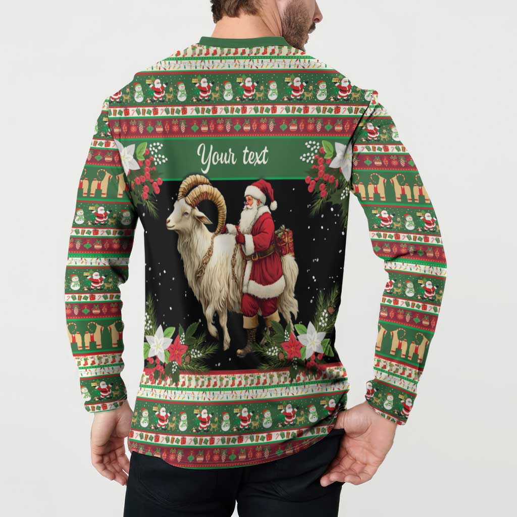 Yule Goat Personalized Button Sweatshirt Scandanavian Mythology LT9 - Wonder Print Shop