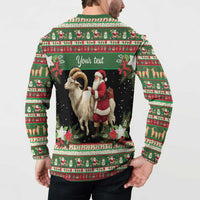 Yule Goat Personalized Button Sweatshirt Scandanavian Mythology LT9 - Wonder Print Shop