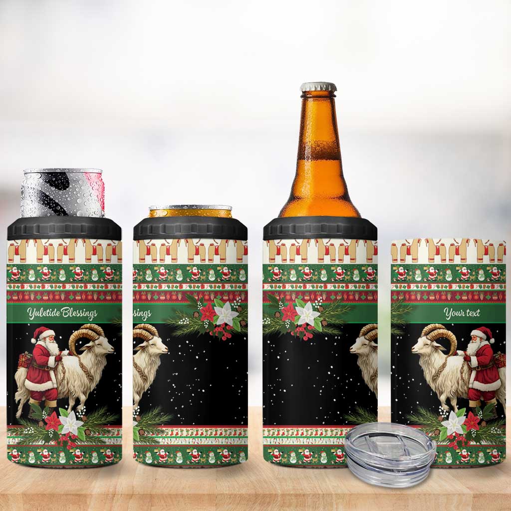 Yule Goat Personalized 4 in 1 Can Cooler Tumbler Scandanavian Mythology LT9 - Wonder Print Shop