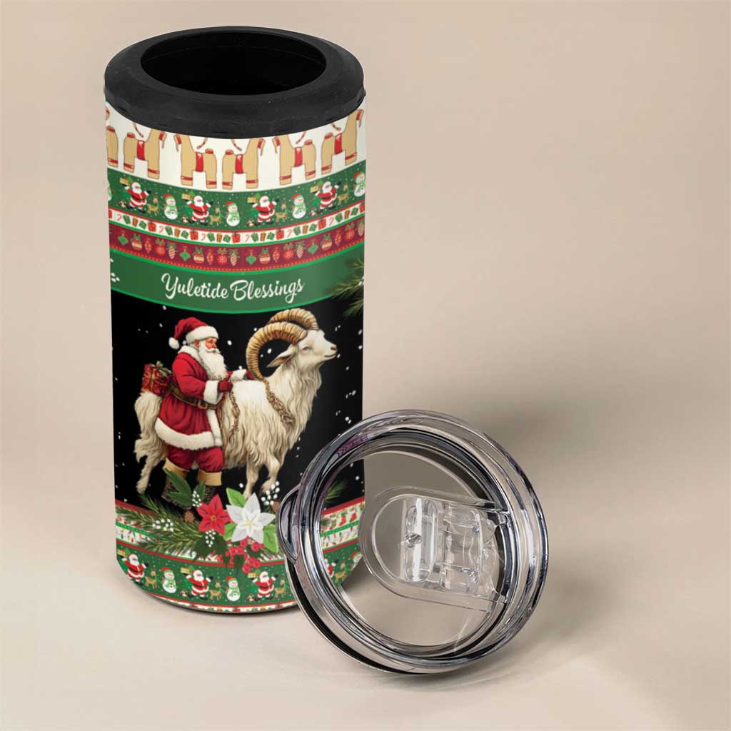 Yule Goat Personalized 4 in 1 Can Cooler Tumbler Scandanavian Mythology LT9 - Wonder Print Shop