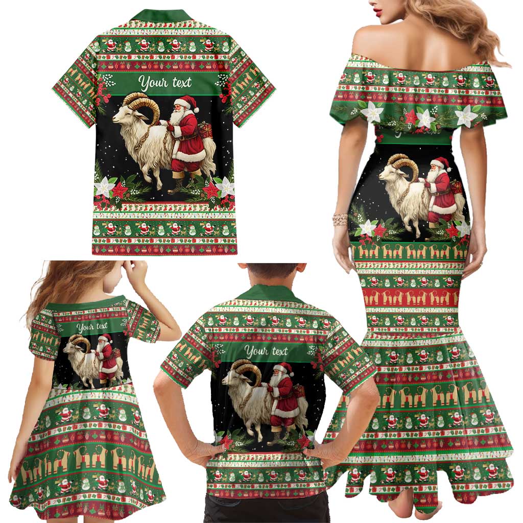 Yule Goat Personalized Family Matching Mermaid Dress and Hawaiian Shirt Scandanavian Mythology LT9 - Wonder Print Shop