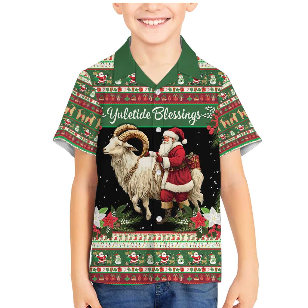 Yule Goat Personalized Family Matching Mermaid Dress and Hawaiian Shirt Scandanavian Mythology LT9 - Wonder Print Shop