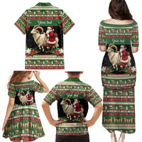 Yule Goat Personalized Family Matching Puletasi and Hawaiian Shirt Scandanavian Mythology - Wonder Print Shop