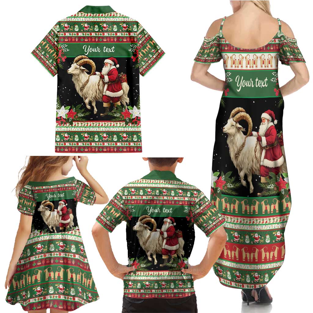 Yule Goat Personalized Family Matching Summer Maxi Dress and Hawaiian Shirt Scandanavian Mythology - Wonder Print Shop