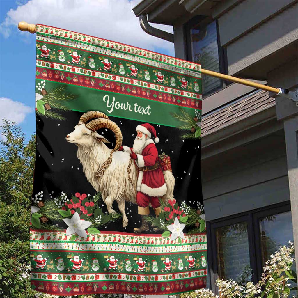 Yule Goat Personalized Garden Flag Scandanavian Mythology - Wonder Print Shop