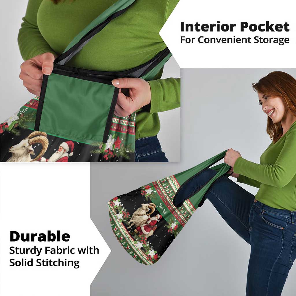 Yule Goat Personalized Grocery Bag Scandanavian Mythology