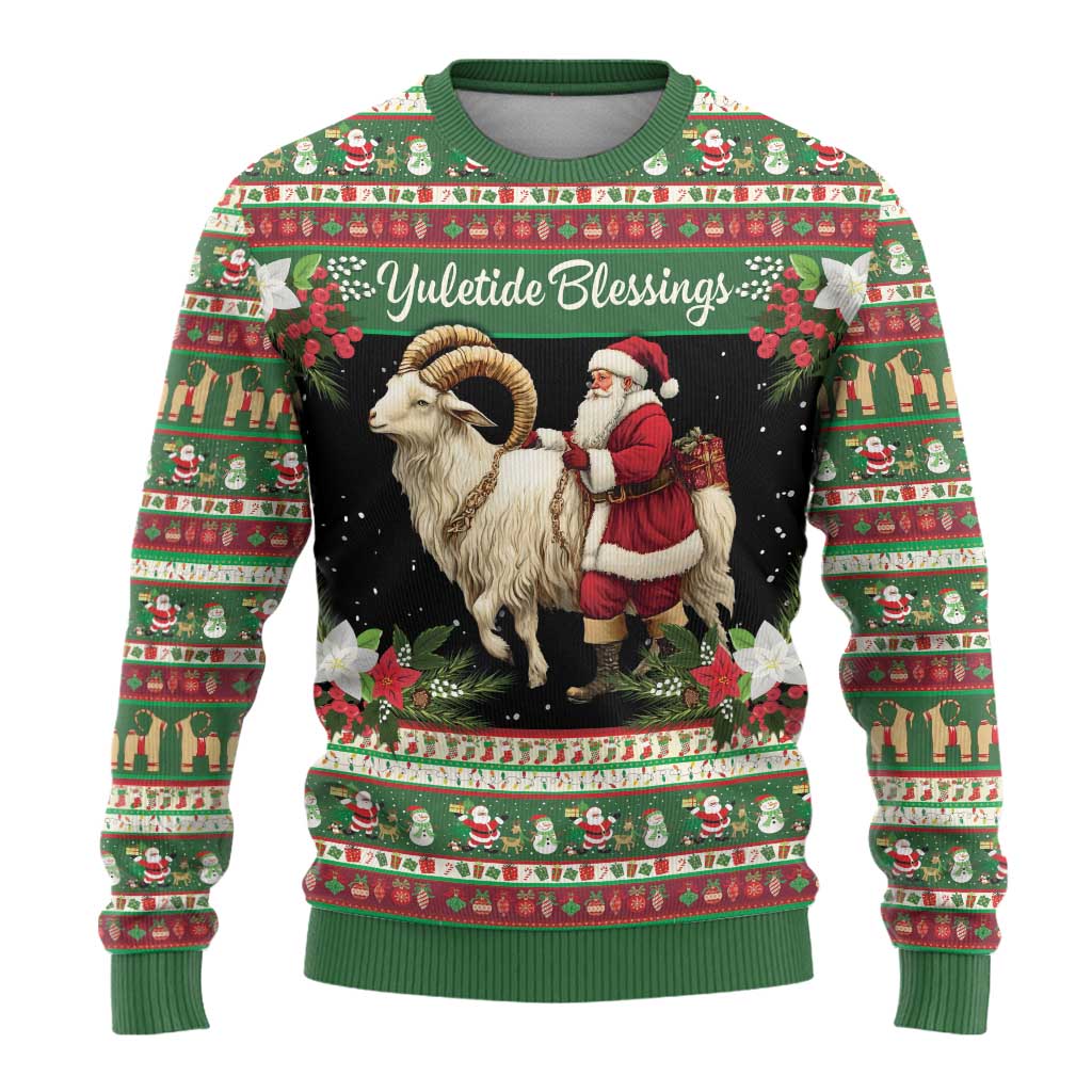 Yule Goat Personalized Ugly Christmas Sweater Scandanavian Mythology - Wonder Print Shop