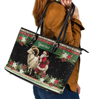 Yule Goat Personalized Leather Tote Bag Scandanavian Mythology - Wonder Print Shop
