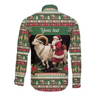 Yule Goat Personalized Long Sleeve Button Shirt Scandanavian Mythology - Wonder Print Shop