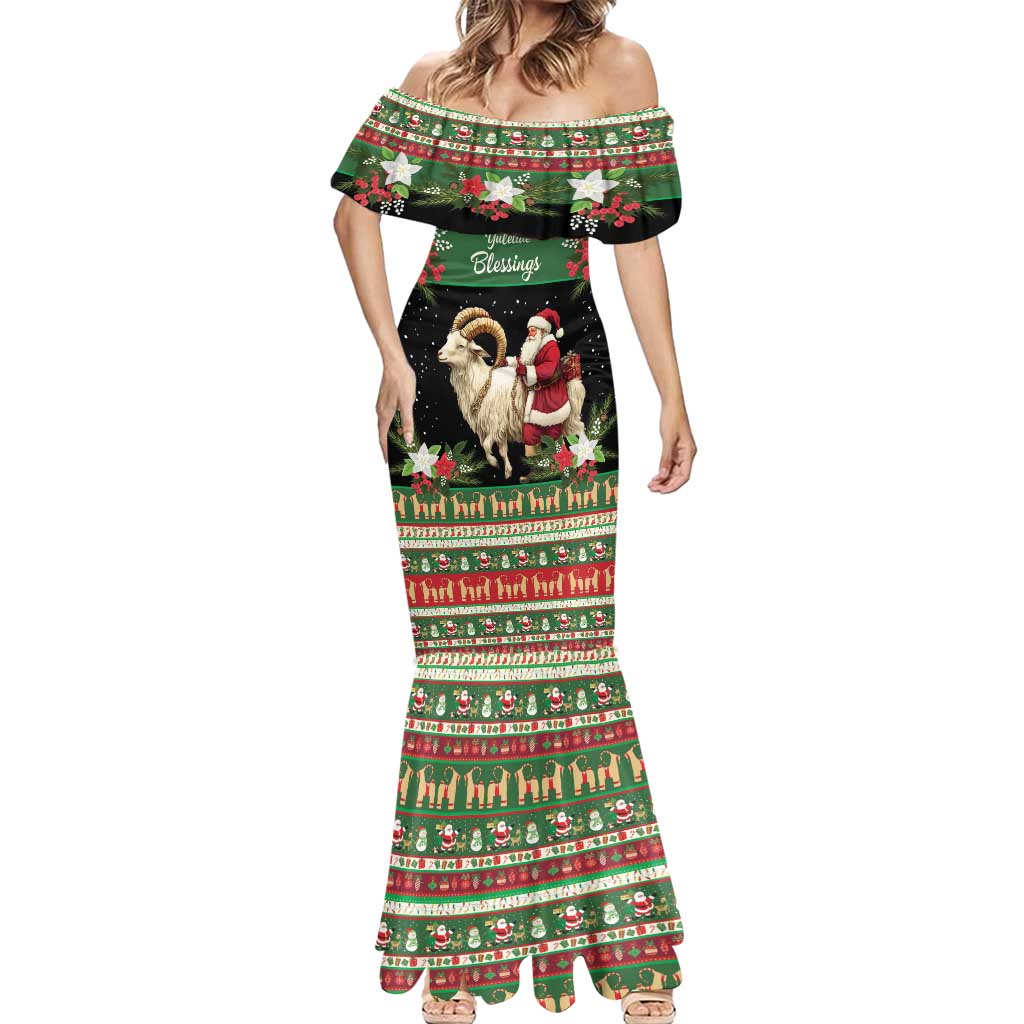 Yule Goat Personalized Mermaid Dress Scandanavian Mythology - Wonder Print Shop
