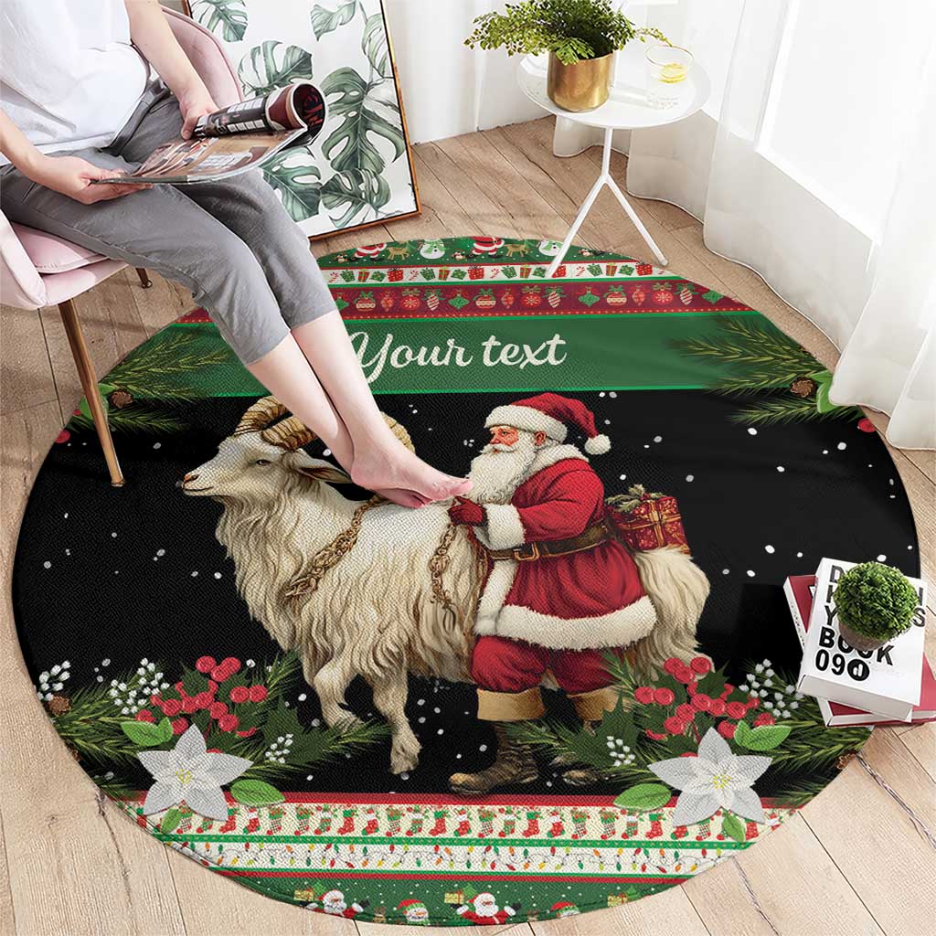 Yule Goat Personalized Round Carpet Scandanavian Mythology