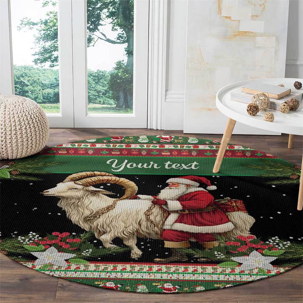 Yule Goat Personalized Round Carpet Scandanavian Mythology