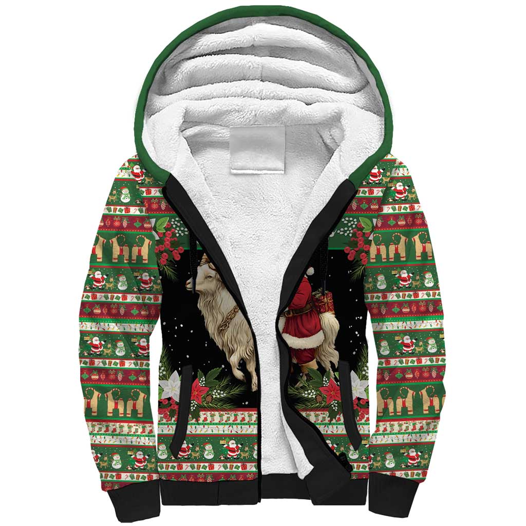 Yule Goat Personalized Sherpa Hoodie Scandanavian Mythology - Wonder Print Shop