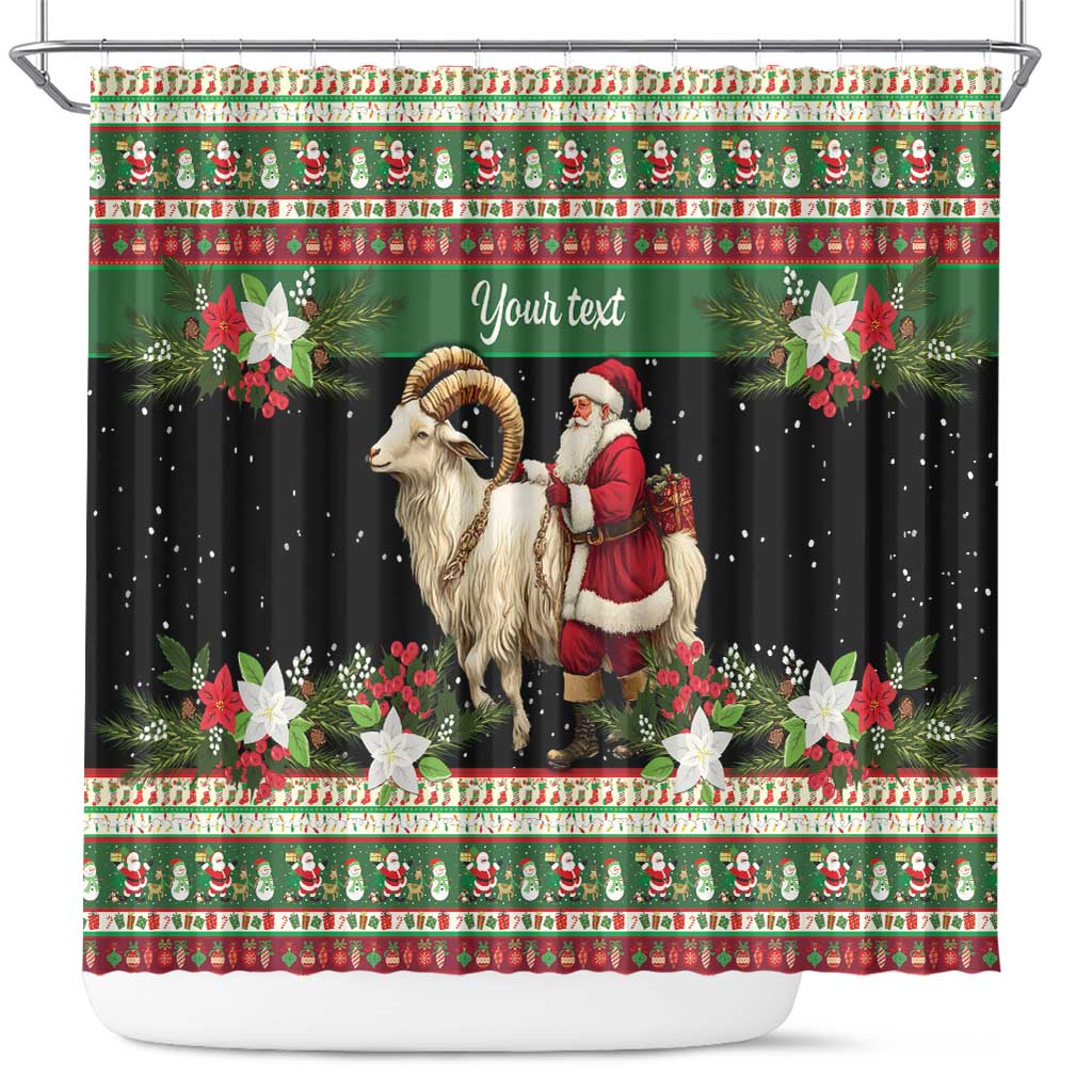Yule Goat Personalized Shower Curtain Scandanavian Mythology