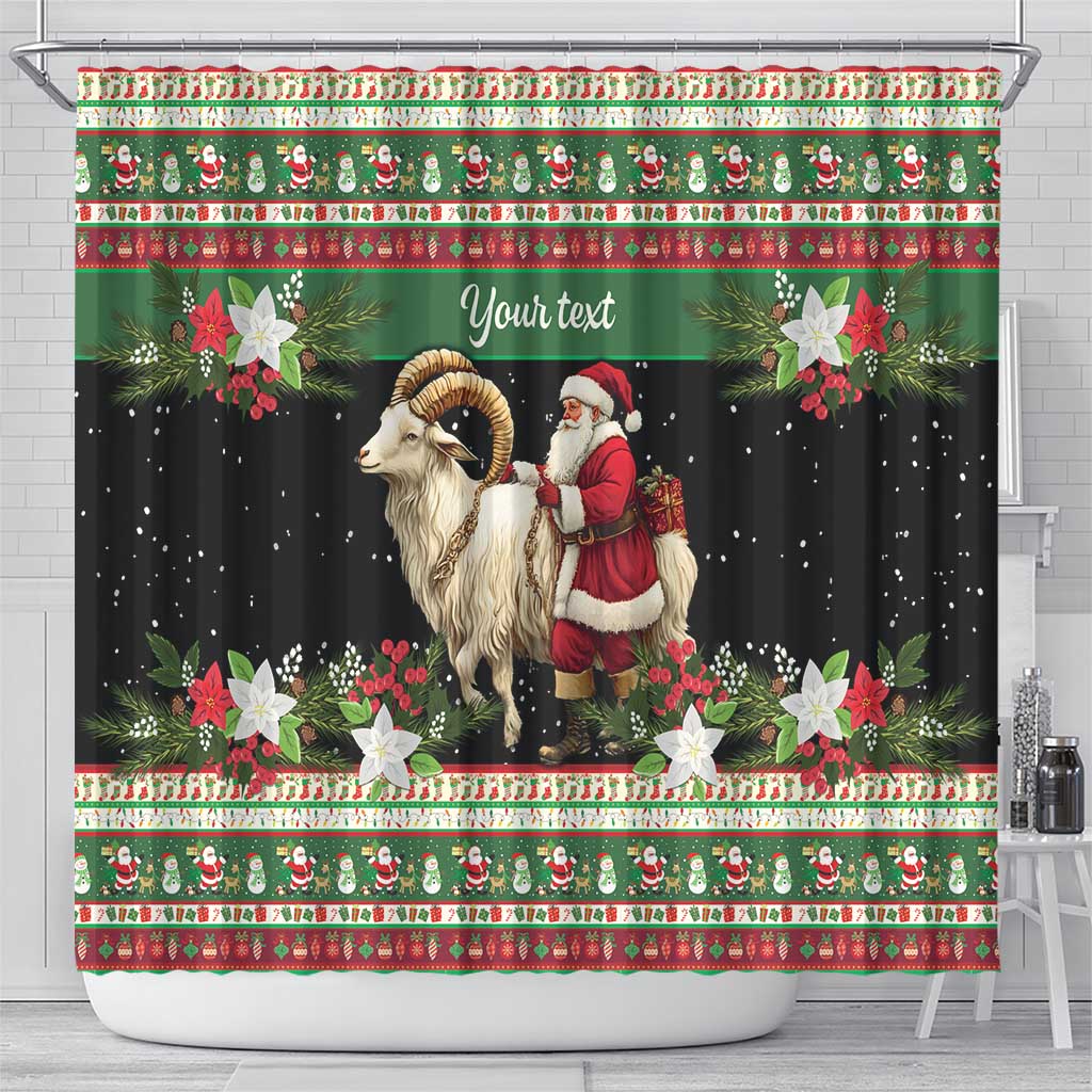 Yule Goat Personalized Shower Curtain Scandanavian Mythology