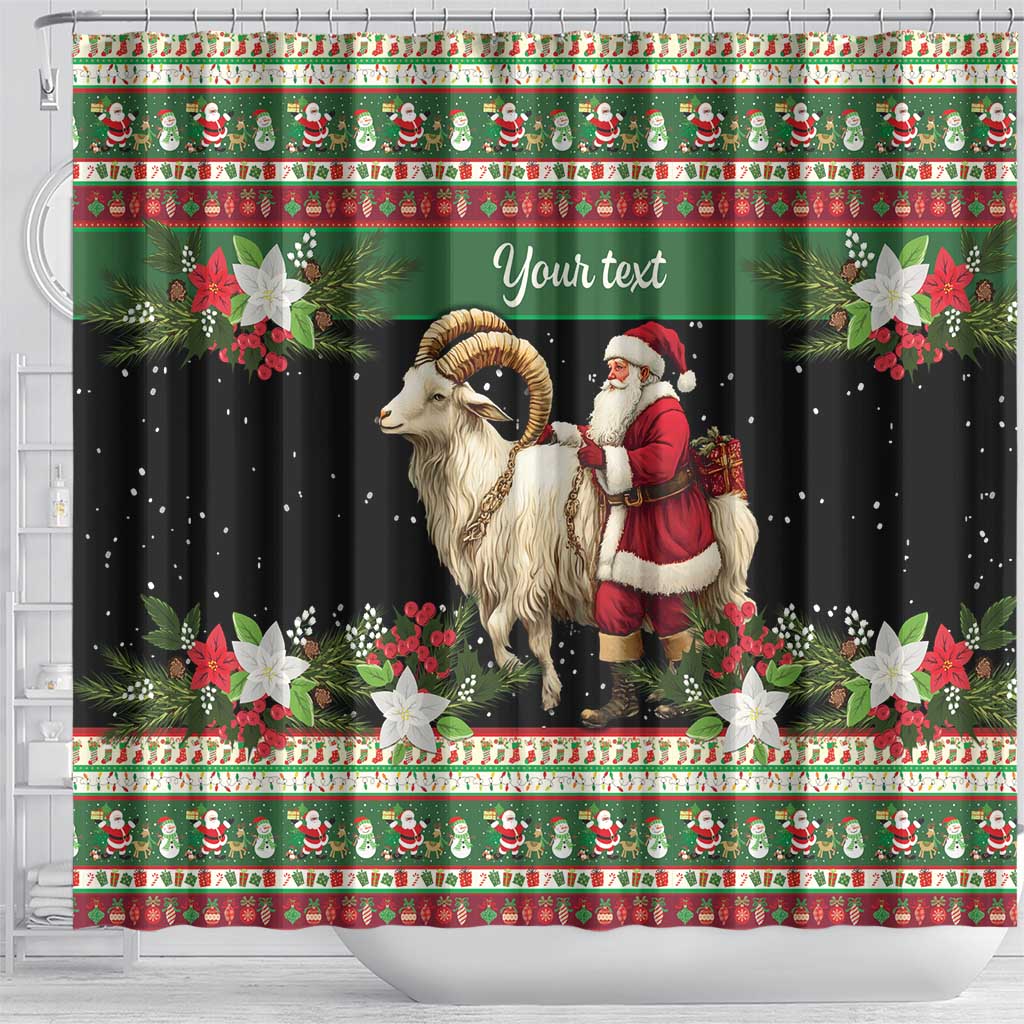 Yule Goat Personalized Shower Curtain Scandanavian Mythology