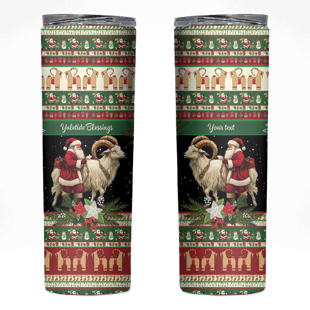 Yule Goat Personalized Skinny Tumbler Scandanavian Mythology - Wonder Print Shop