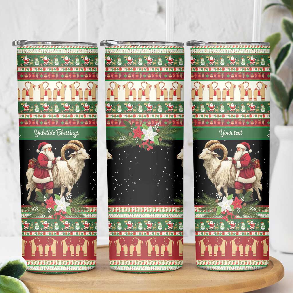 Yule Goat Personalized Skinny Tumbler Scandanavian Mythology - Wonder Print Shop