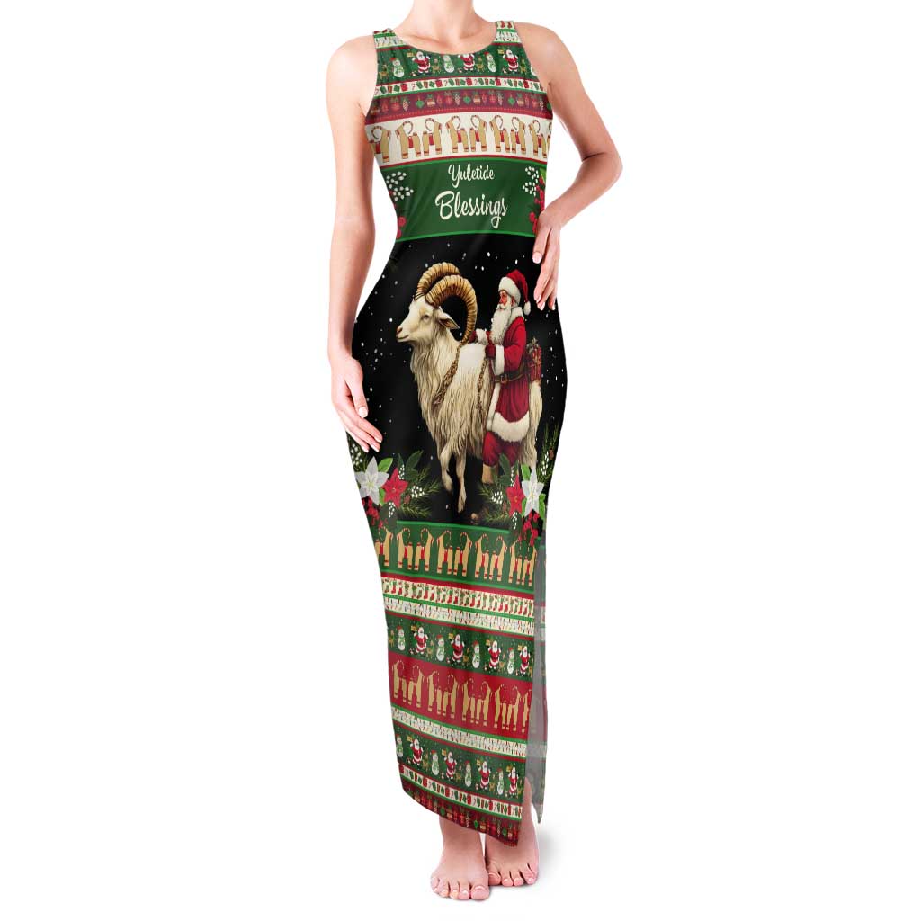Yule Goat Personalized Tank Maxi Dress Scandanavian Mythology - Wonder Print Shop