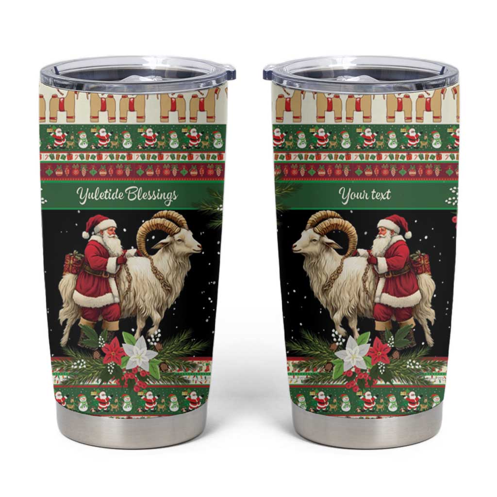 Yule Goat Personalized Tumbler Cup Scandanavian Mythology - Wonder Print Shop