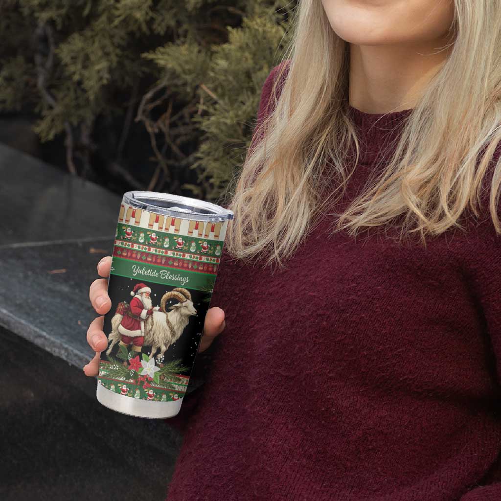 Yule Goat Personalized Tumbler Cup Scandanavian Mythology - Wonder Print Shop