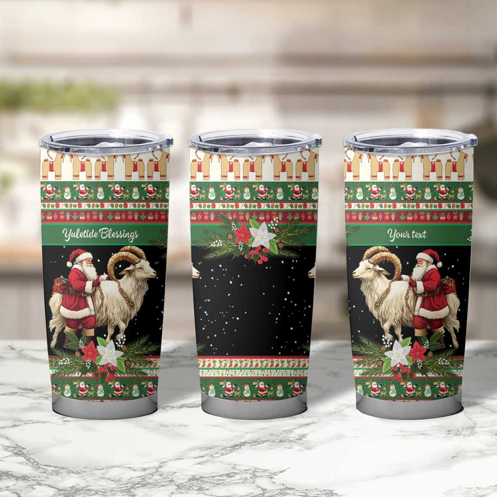 Yule Goat Personalized Tumbler Cup Scandanavian Mythology - Wonder Print Shop
