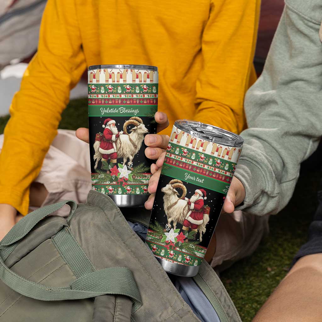 Yule Goat Personalized Tumbler Cup Scandanavian Mythology - Wonder Print Shop