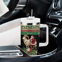 Yule Goat Personalized Tumbler With Handle Scandanavian Mythology - Wonder Print Shop