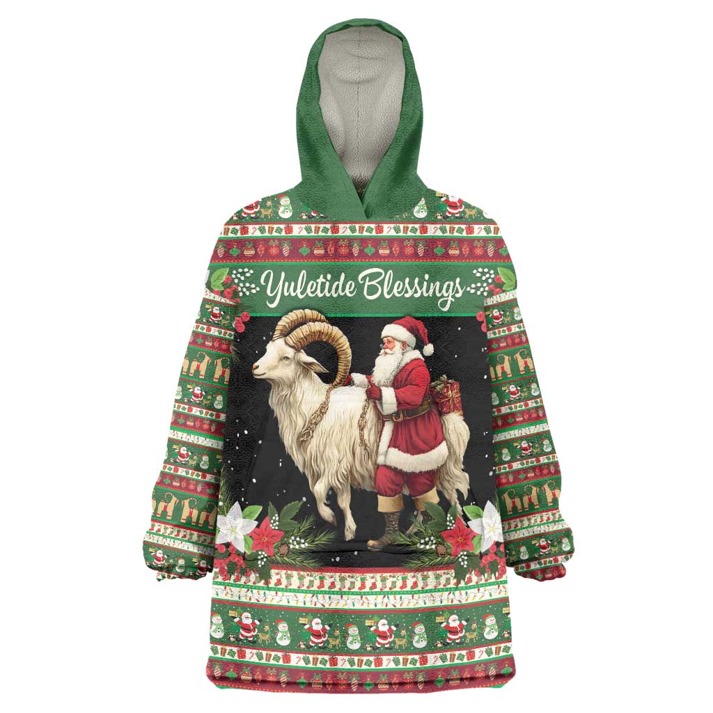 Yule Goat Personalized Wearable Blanket Hoodie Scandanavian Mythology - Wonder Print Shop