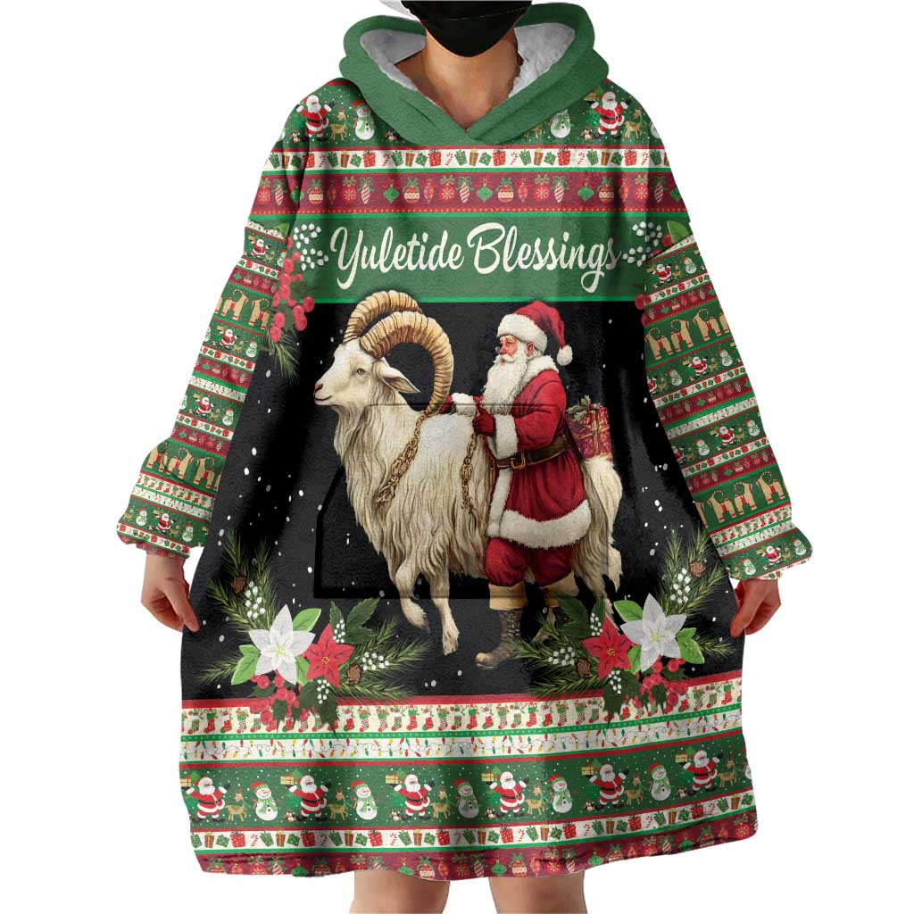 Yule Goat Personalized Wearable Blanket Hoodie Scandanavian Mythology - Wonder Print Shop