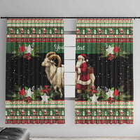 Yule Goat Personalized Window Curtain Scandanavian Mythology - Wonder Print Shop