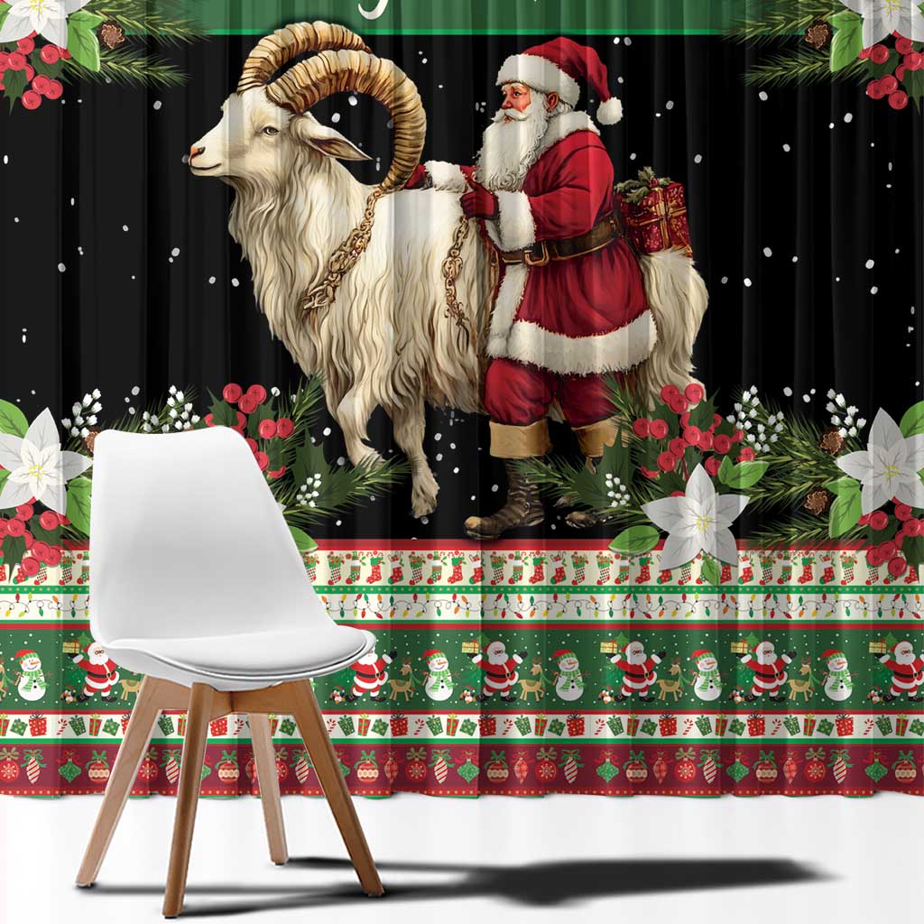 Yule Goat Personalized Window Curtain Scandanavian Mythology - Wonder Print Shop