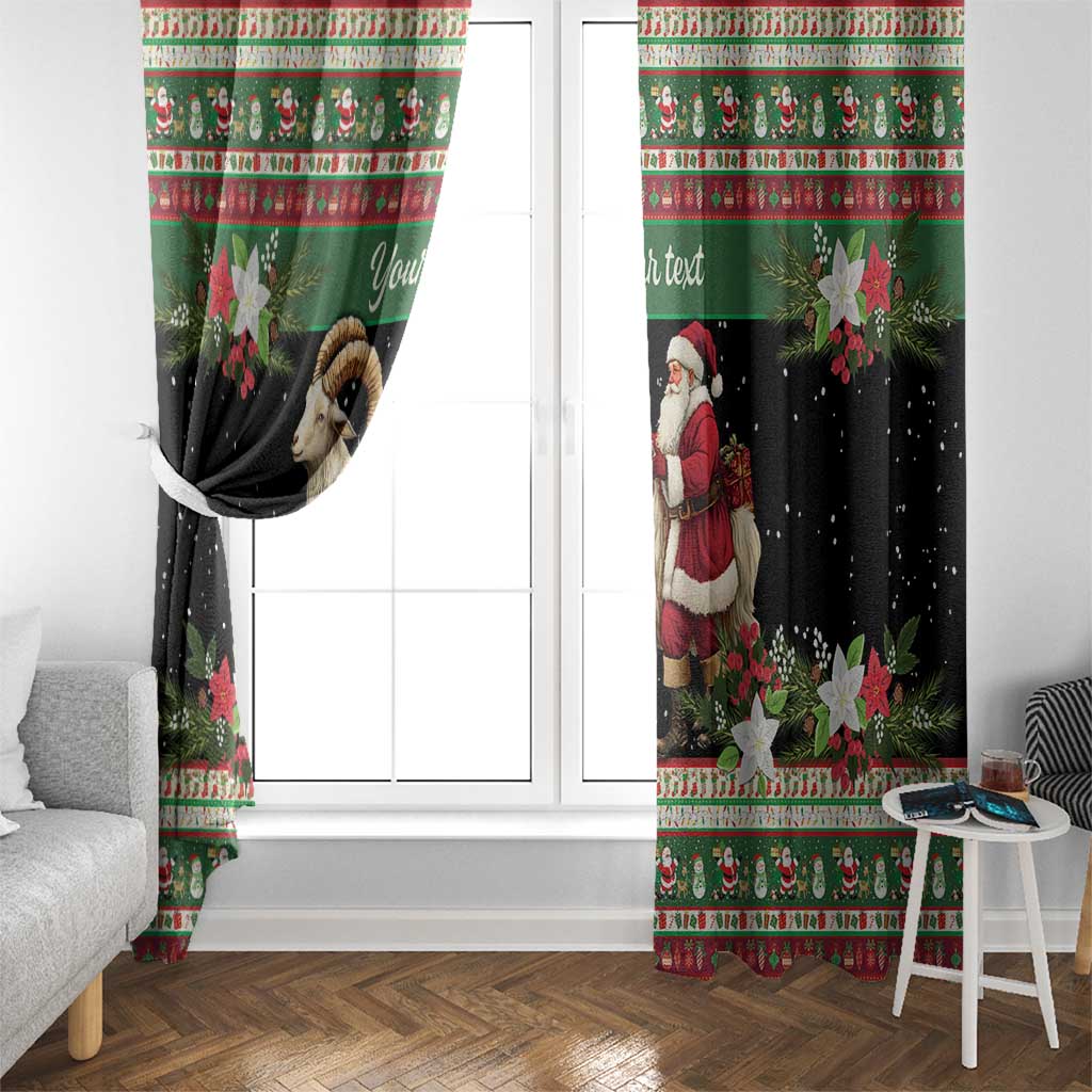 Yule Goat Personalized Window Curtain Scandanavian Mythology - Wonder Print Shop